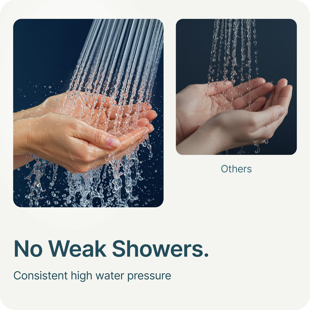 Handheld Filtered Shower Head, High Pressure, Removes Chlorine