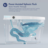 Smart Toilet, Eridanus One Piece Tankless Toilet with Bidet Built in, Foot-Sensor, Off-Seat Auto Flush