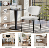Upholstered Dining Room Chairs Set of 6 Modern Chenille Diner Chairs with 58D Memory Foam Thick Cushion Comfy Armless