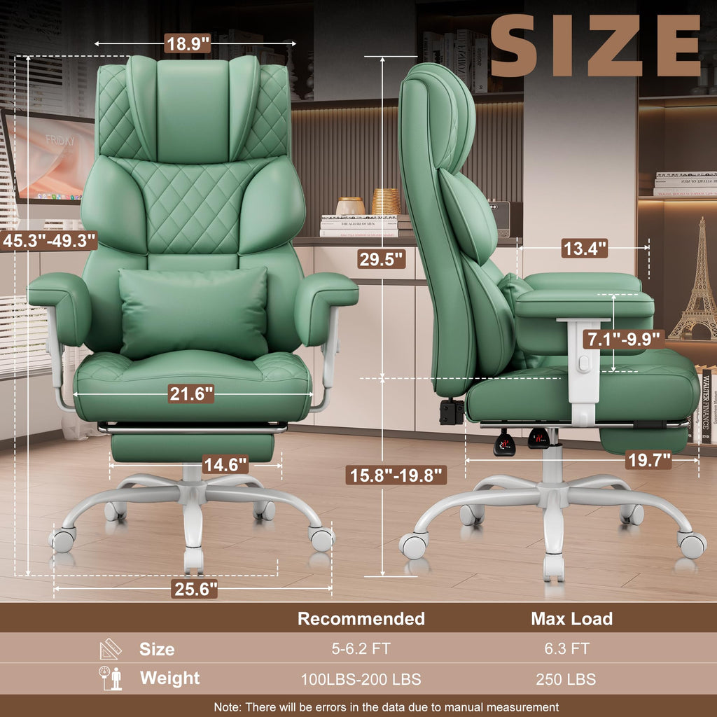 Office Chair, Desk Chair with Soft Adjustable Armrests, Ergonomic High Back Gaming Chair with Lumbar Support