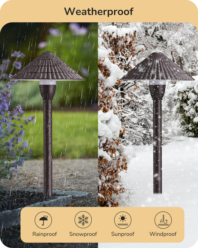 Low Voltage Landscape Lighting, LED 5CCT Pathway Lights 8 Pack