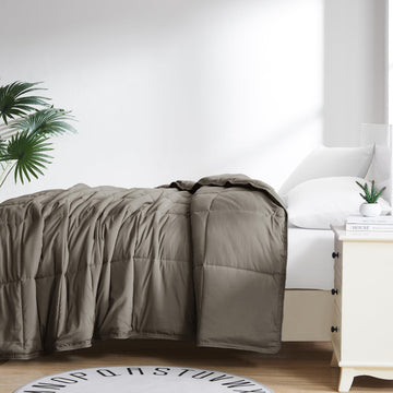 King Size Down Alternative Comforter, Hotel Bedding, Dark Taupe Comforters