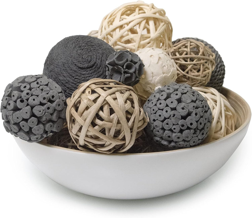Decorative Balls Vase Filler Bag with Orbs, Balls (Grey)