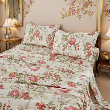 Sheets Set Floral Bedding Chinoiserie Blossom Farmhouse Luxury Grandmillennial Bedding Collections 100%