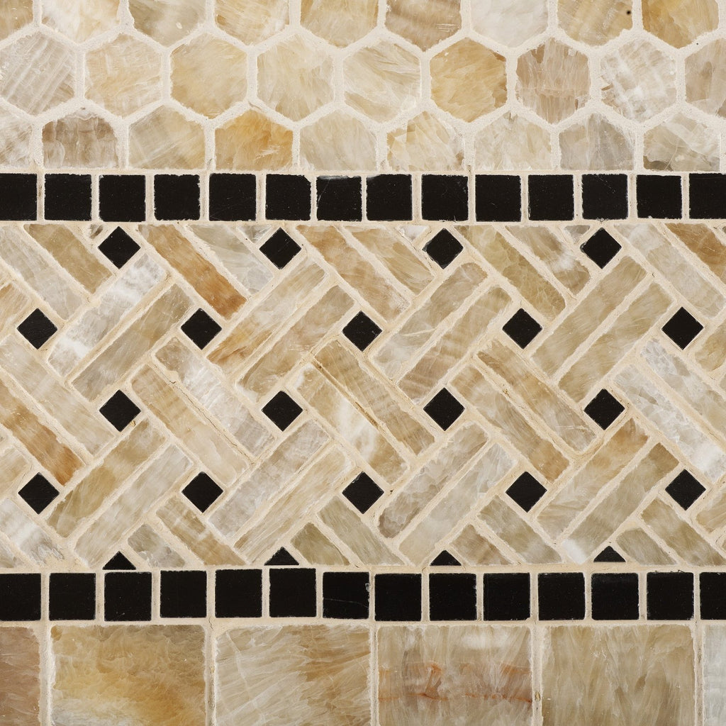 Honey Onyx 2 X 2 Polished Premium Mosaic Tile on Mesh (Box of 5 sq. ft.)