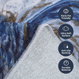 9x12 Area Rugs for Living Room, Modern Abstract Rug for Bedroom, Contemporary Machine Washable Rug