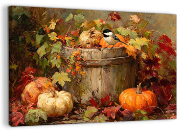 Pumpkin Wall Art Fall Pictures Wall Decor Living Room Autumn Canvas Wall Art Rustic Harvest Still Life Gallery