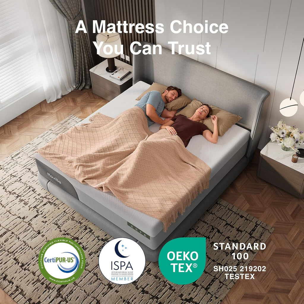Bliss Cooling Queen Size Mattress, 12 Inch Gel-Infused Memory Foam | Mattress Queen Size in a Box with Cool-Touch