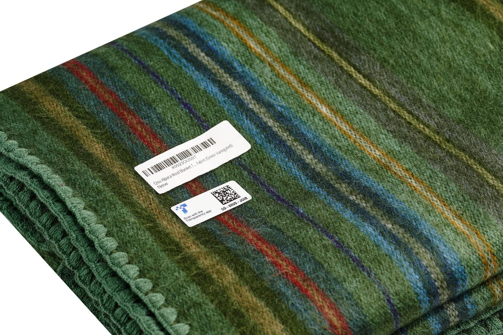 Alpaca Wool Blanket Throw | Large, Beautiful, Warm, Variegated | 85 x 65 inches | Ultra-Soft, Hypoallergenic and