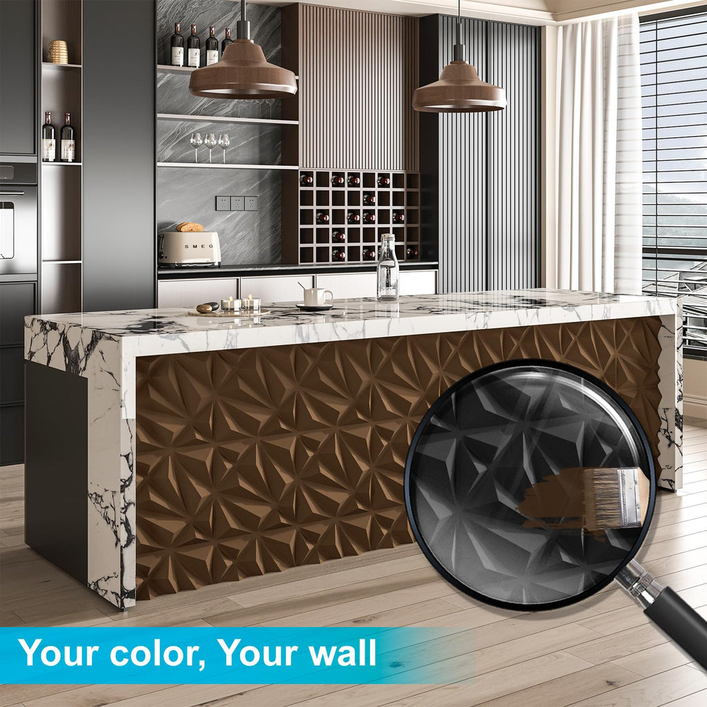 33-Pack Accent 3D Textured Wall Panels, 11.8 x 11.8 in, Black