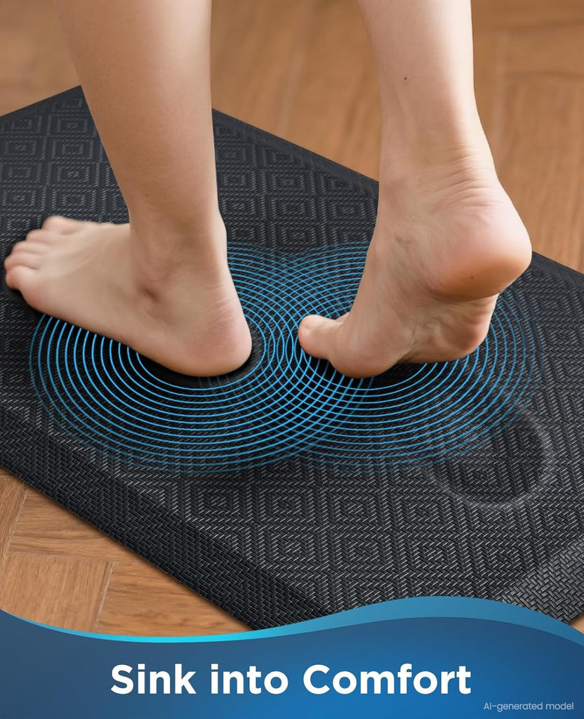 Kitchen Mats for Floor, 20x37 Anti Fatigue Cushioned Mat,3/4 inch Thick, Kitchen Rugs,Waterproof,Comfort Ergonomic
