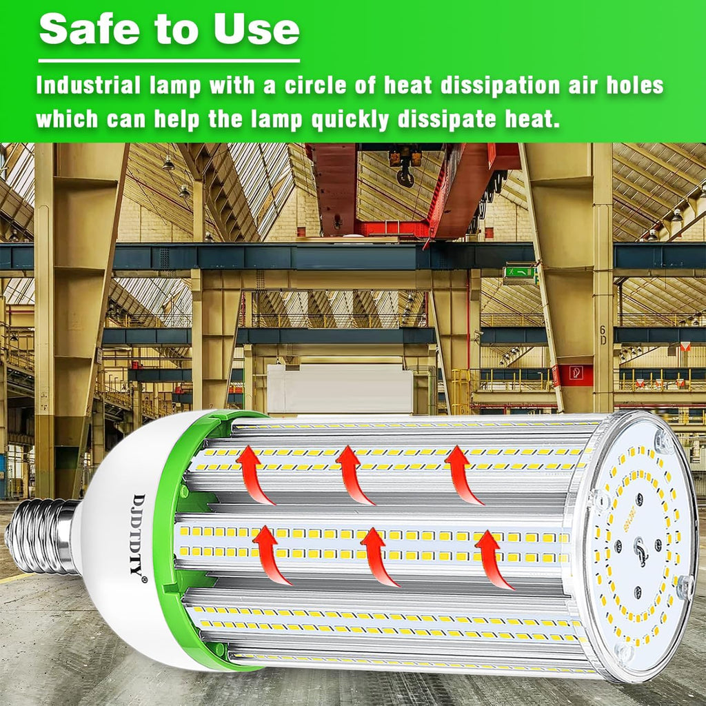 1000W Equivalent LED Corn Light Bulb 15000 Lumen 5000K 100W Large Area Cool Daylight White E26/E27 Medium Base