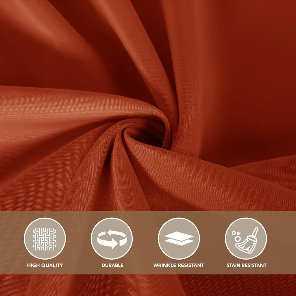Square Tablecloths Fall Table Cloth, Rust, 85x85 Inch