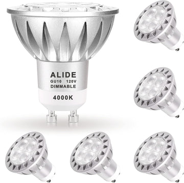 GU10 Dimmable Led Bulbs 120V 50W Equivalent 4000K Natural White