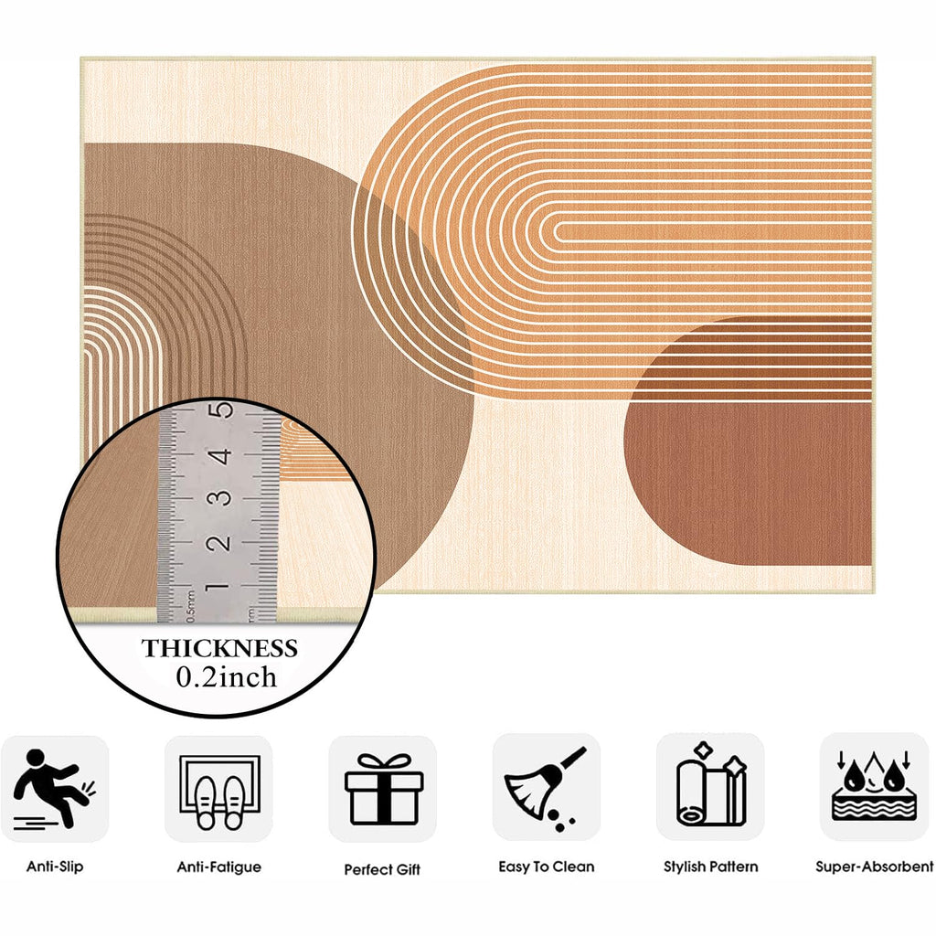 Boho Runner Rug Kitchen Bedroom, Orange