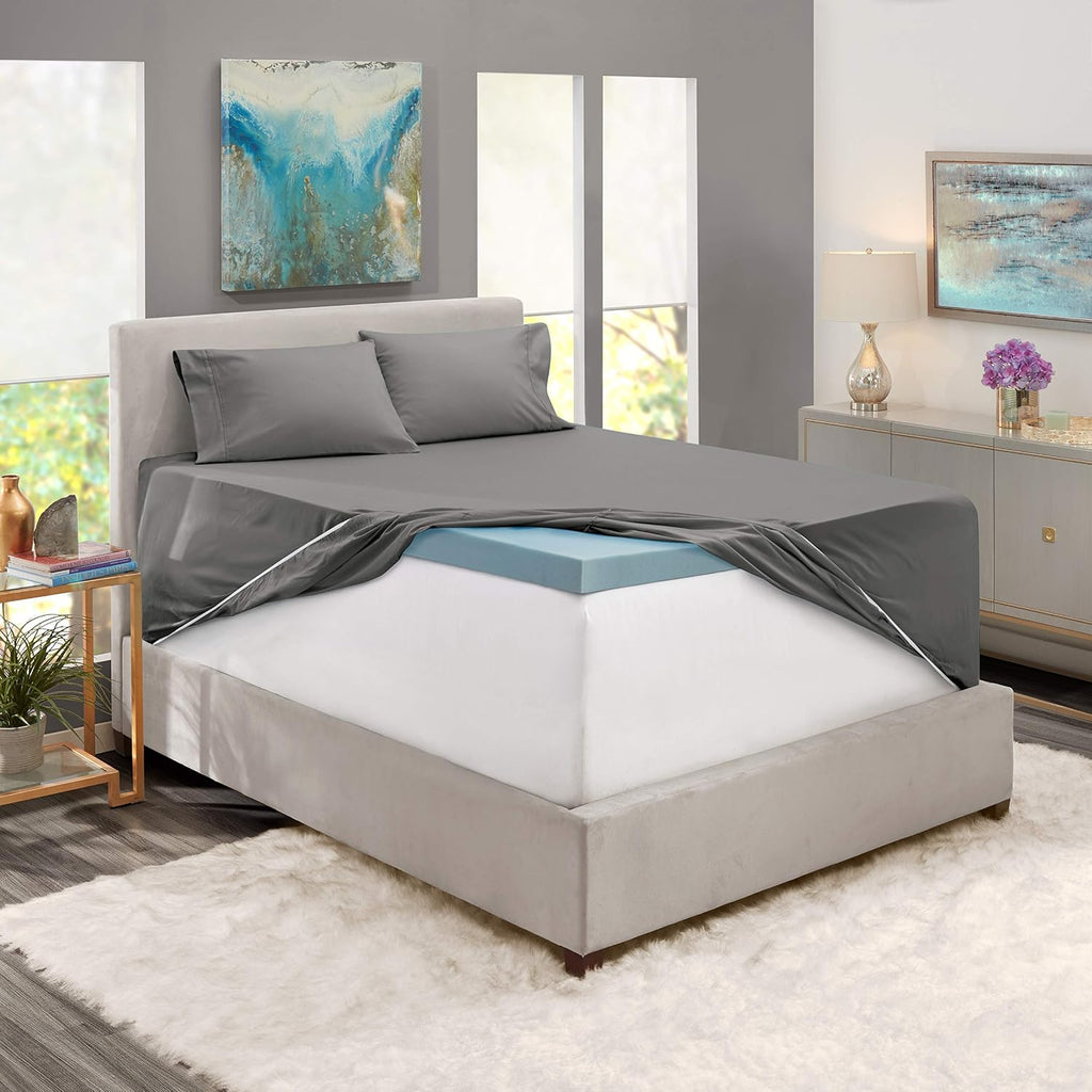 Queen Sheet Set, 4 Piece Extra Deep Pocket (18-24 inches), Microfiber, Cooling, Hotel Luxury, Soft, Breathable