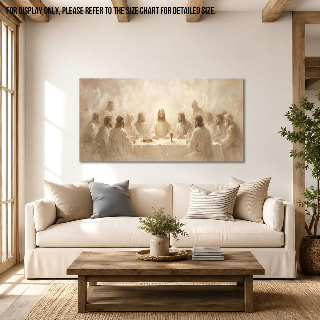 The Last Supper Canvas Wall Art, Renaissance-Inspired Christian Religious Wall Decor, Gallery Wrapped Canvas