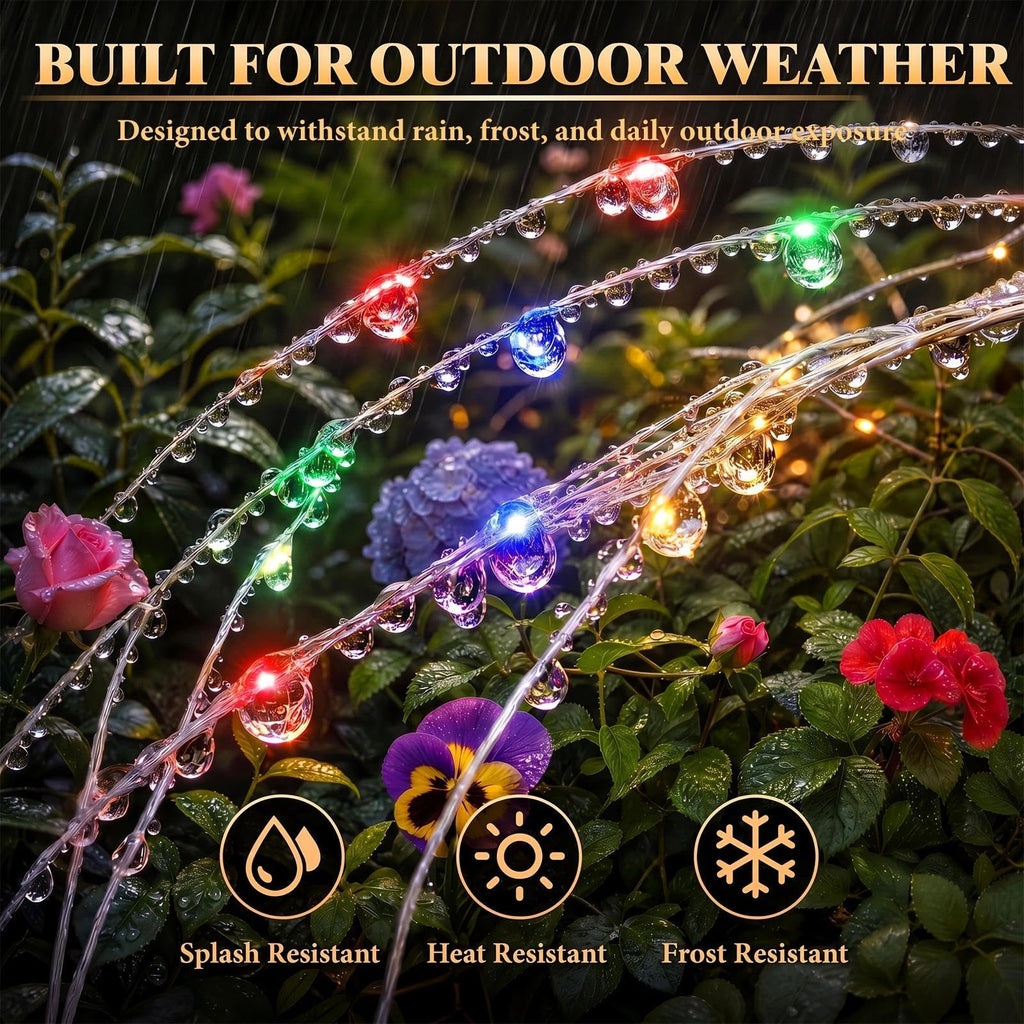 Solar Garden Lights Outdoor 8Pack,Multicolor Solar Firework Lights
