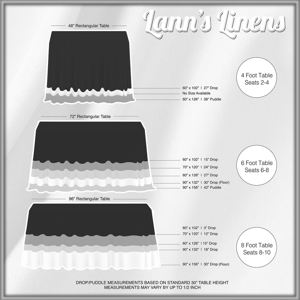 60 x 102 Inch Rectangular Tablecloth, Washable Polyester Fabric Table Cloth for Dining Tables, Parties, Restaurants