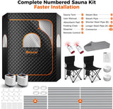 Portable Sauna Box, 2 Person Portable Steam Sauna for Home, Large Sauna Tent with 2 Steamer