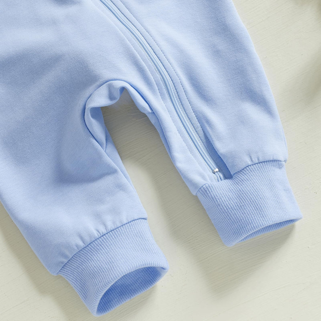 Newborn Baby Boy Girl Easter Outfit Bunny Ear Hoodie Romper Long Sleeve Jumpsuit Infant Spring Clothes (Little Bunny