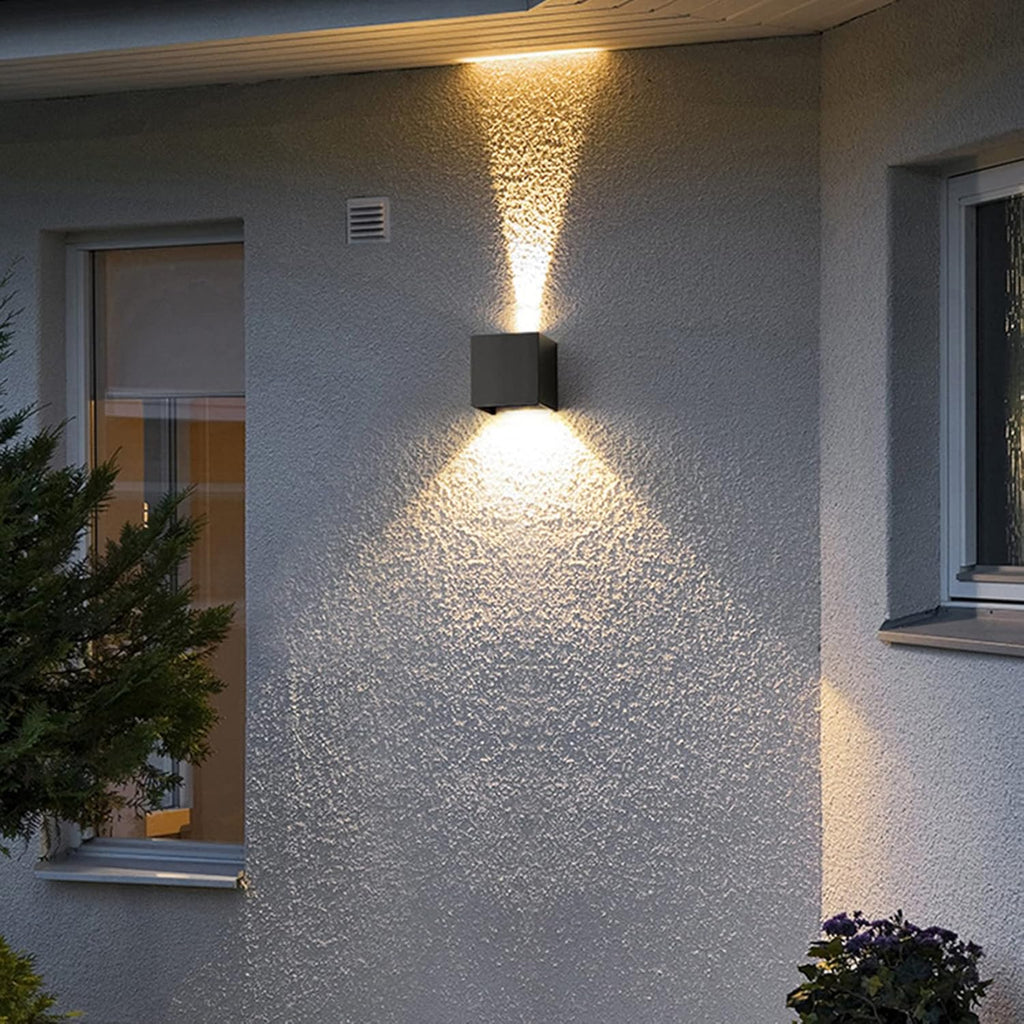2 Pack LED Outdoor Wall Lights Exterior/Interior, Up and Down Lights IP65 Waterproof Wall Sconces