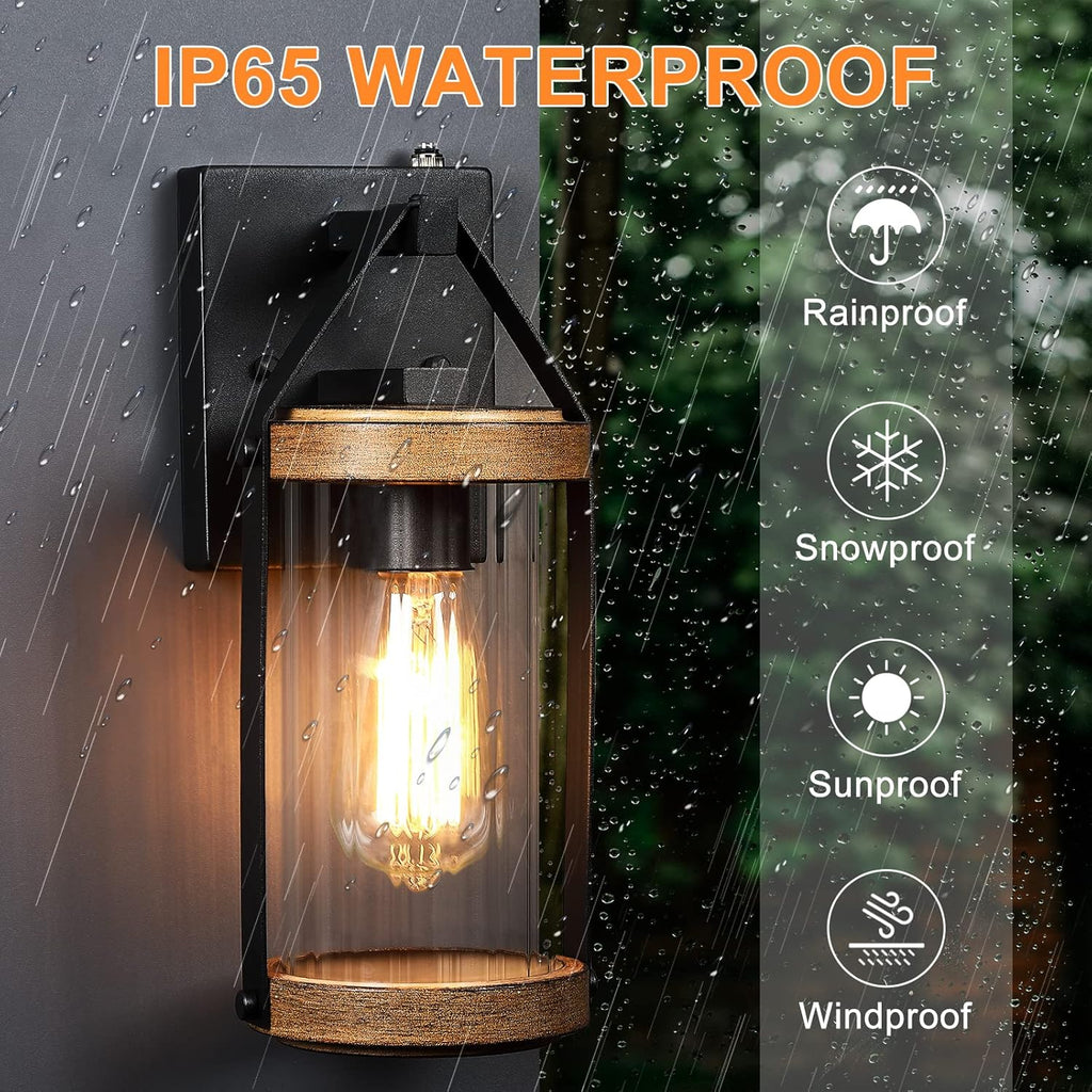 Dusk to Dawn Sensor Outdoor Wall Sconce Lighting Anti-Rust Exterior Porch Light Fixtures Farmhouse Front House Lantern