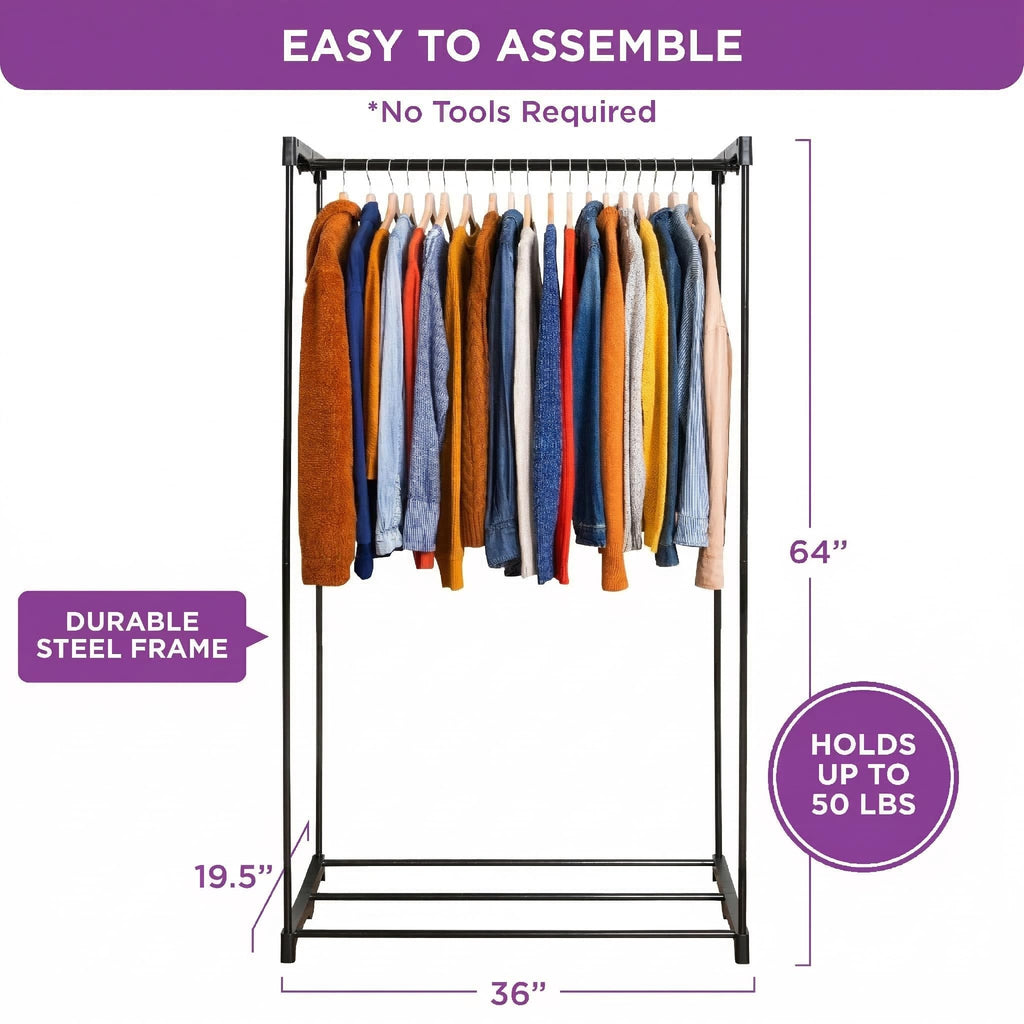Portable Wardrobe Closet, 50 LBs Large Capacity