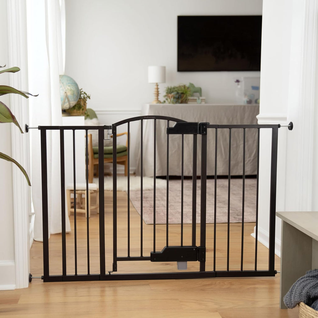 Easy Open Baby Gate & Dog Gate, Hands-Free Open Patent-Pending Foot Pedal, 27.5"-52" Wide, 28" Tall, Hardware or