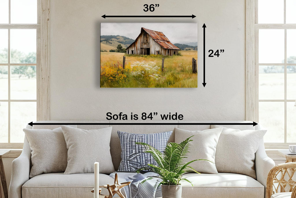 Texas Longhorn Cow Canvas Wall Art - Bull Print Home Decor - Barnhouse Wall Art - Farmhouse and Wild West Small to