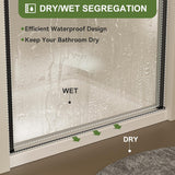 Frameless Pivot Shower Door 33-34" W x 72" H