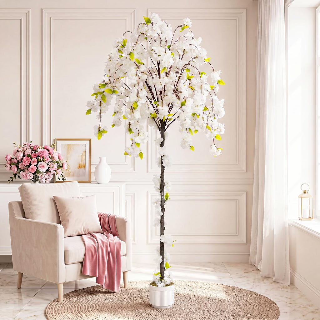 6FT Artificial Cherry Blossom Tree, Faux Sakura Tree for Indoor
