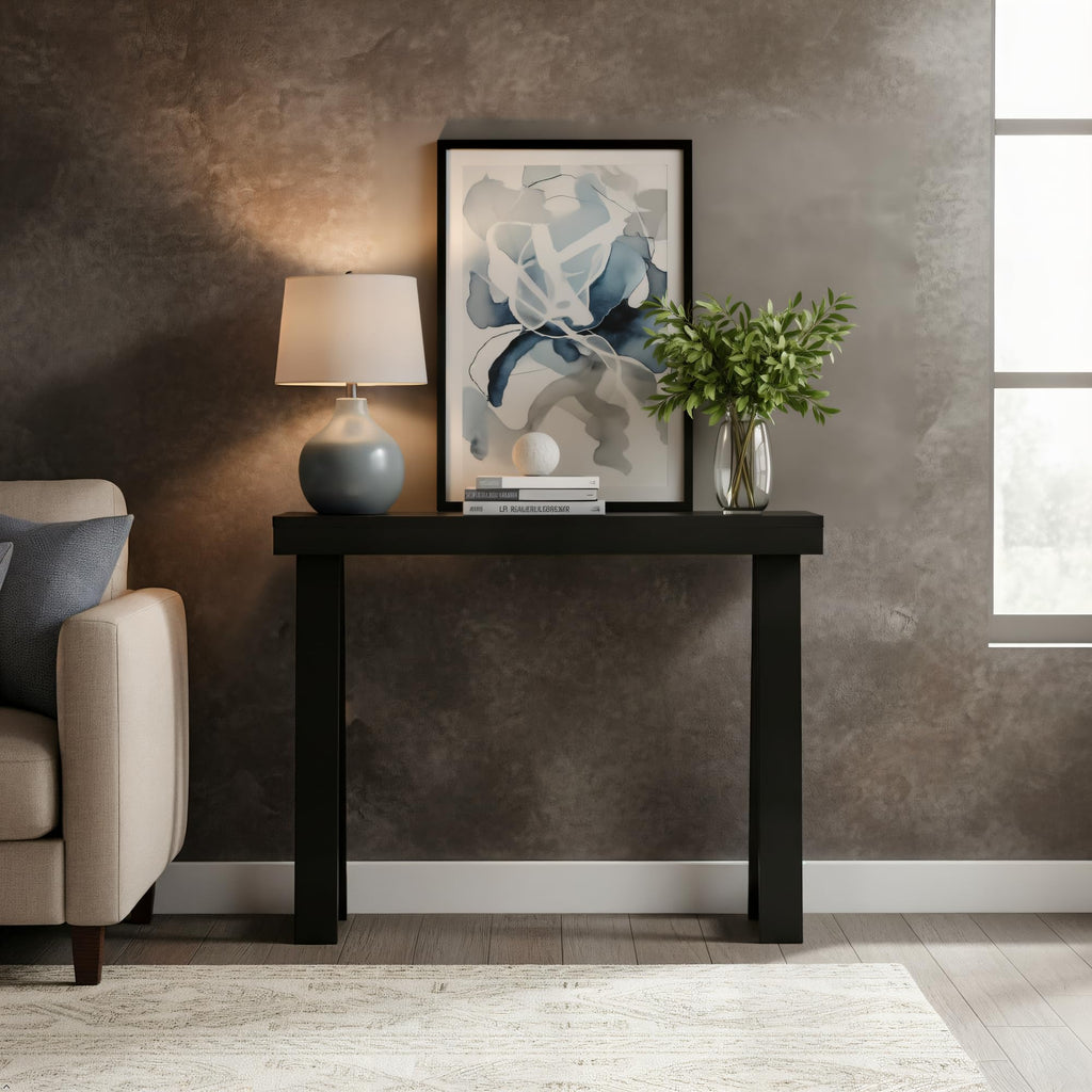 Classic Console Table, 36 Inch, Black