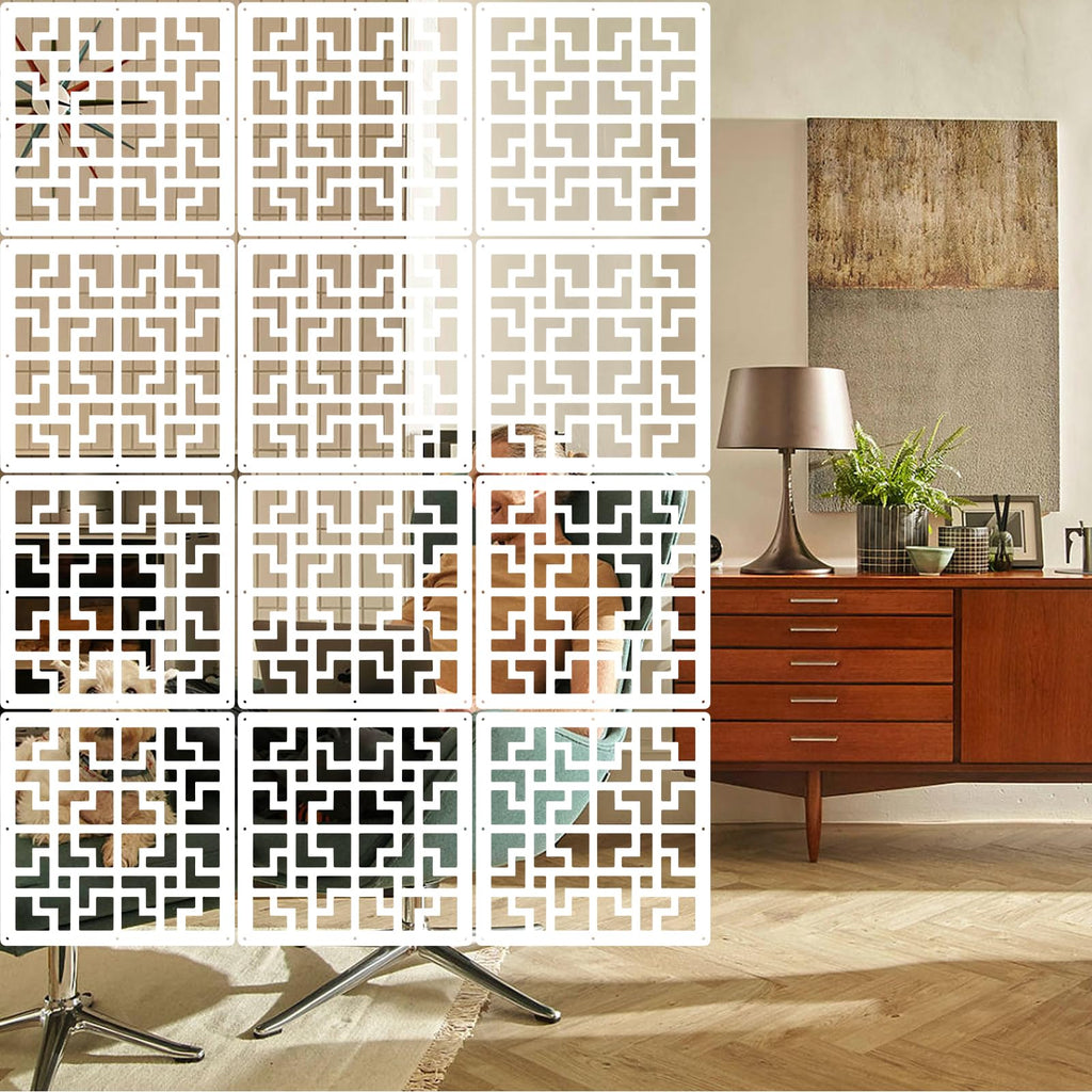 Hanging Room Divider Panels, 36 PCS White