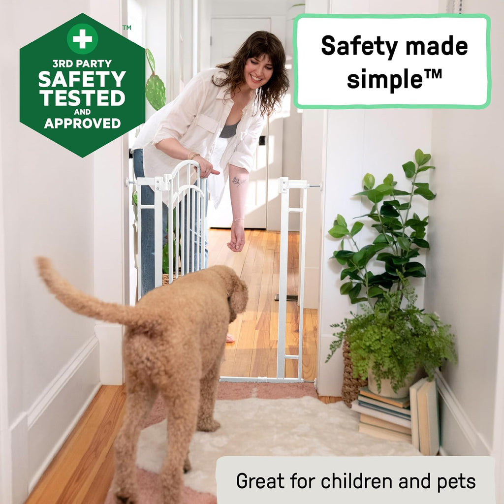 Decorative Extra Tall Baby Gate & Dog Gate, 28.5"-48" Wide, 36" Tall, Hardware or Pressure Mounted, Install on Top or