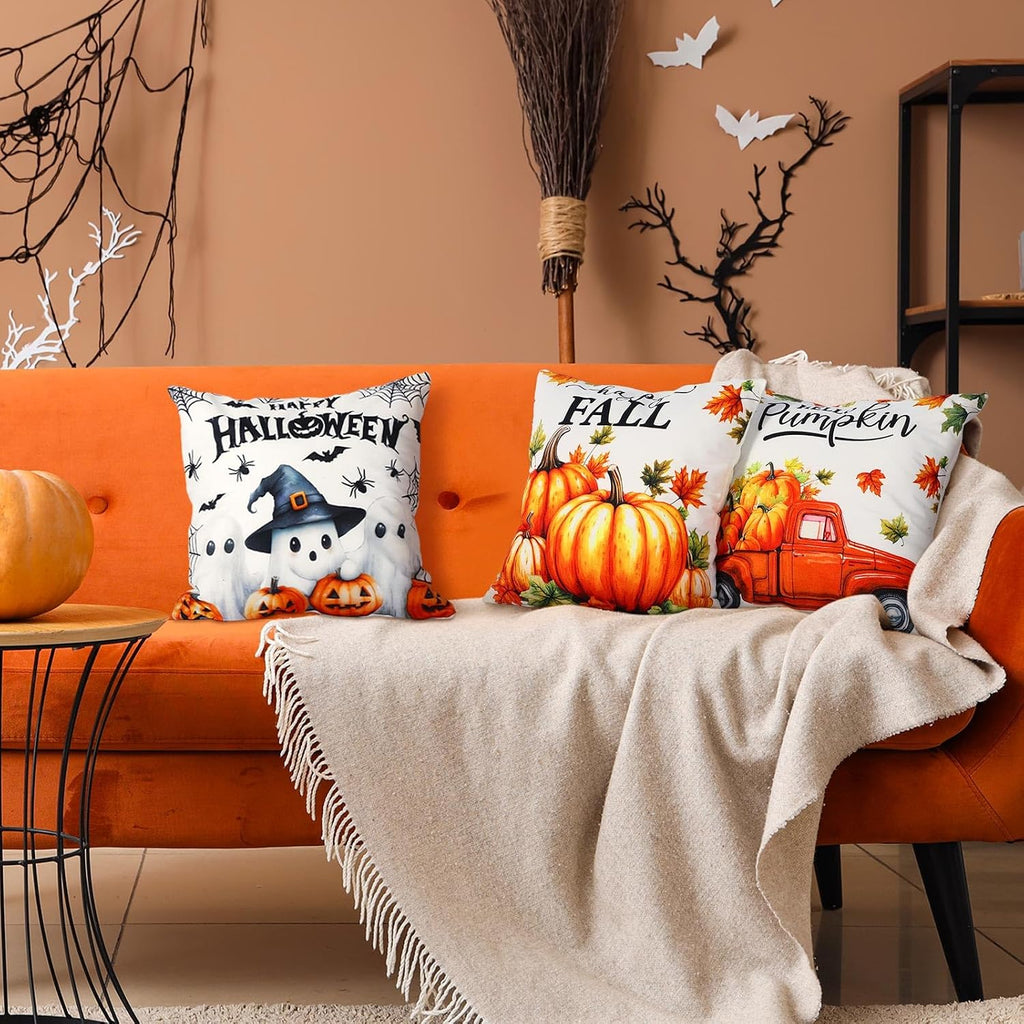 Holiday Pillow Covers 18x18 Inch Seasonal Throw Pillow Cover - Set of 20