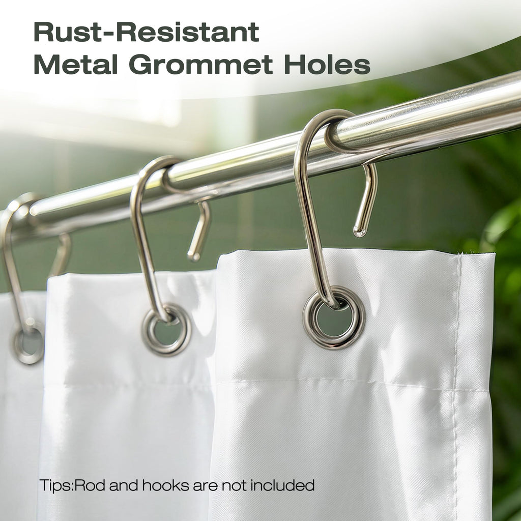Extra Wide Shower Curtain Liner 84 x 72 Inch, Fabric Shower Curtain Liner Curtain, Hotel Quality, Water Repellent