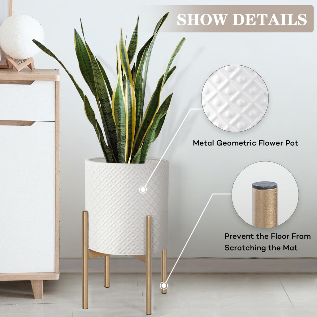 Modern Planters for Indoor Plants Set of 2 Planter with Stand