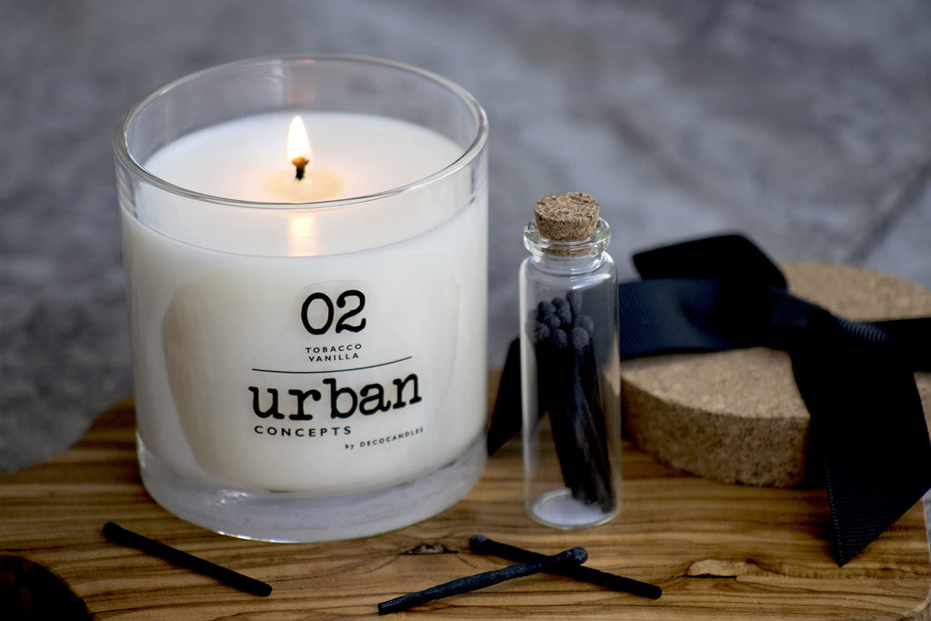 Urban Concepts by - Highly Scented Soy Candle - Long Lasting - Hand Poured in USA (9 Oz. Cork, Ocean Breeze)