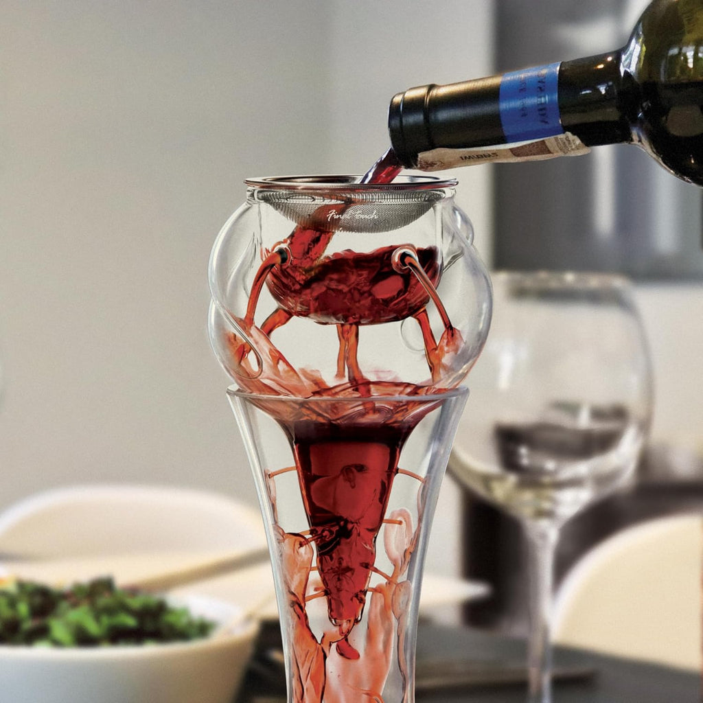 Conundrum 3-Phase Glass Wine Decanter Aerator & Filter
