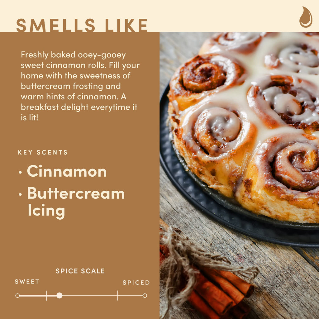 Cinnamon Roll Candle, 9 oz Soy Jar, Buttercream Bakery Scent
