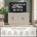 55" Modern Fluted Sideboard Buffet Cabinet, Space-Saving Storage Credenza for Home Coffee Bar