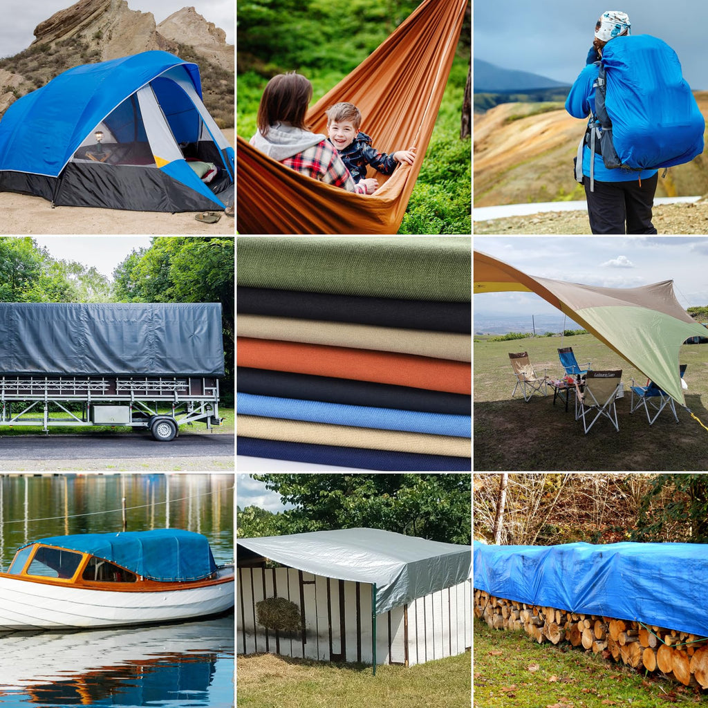 Waterproof Canvas Fabric - 58" Wide 600D Upholstery Polyester Material - Durable Indoor Outdoor Water Resistant