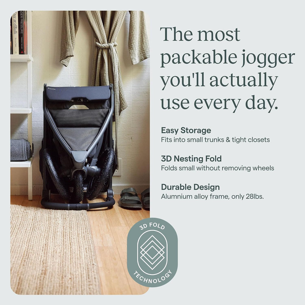 Roam Jogging Stroller with 3D Nesting Fold | Compact-Folding Baby & Toddler Travel Stroller | All-Terrain Running