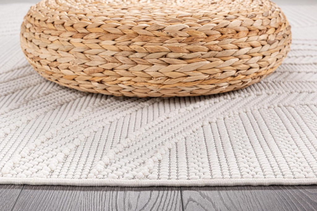 Micro Loop Rug 9x12 Modern Luxury Geometric Arch Large Area Rugs Soft High and Low Pile Stain Resistant Easy-Cleaning