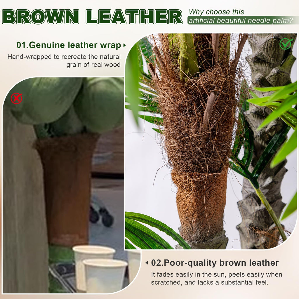 Large Artificial Tree Fake Silk Palm Plastic plantas Indoor Outdoor Realistic Floor Plants Big Faux Tropical Palm