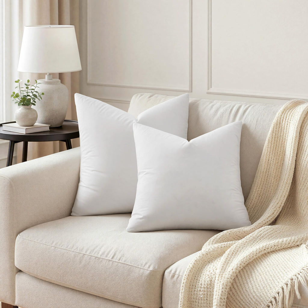 24x24 Euro Pillow Inserts, Premium Feather and Down Pillows 4 Pack