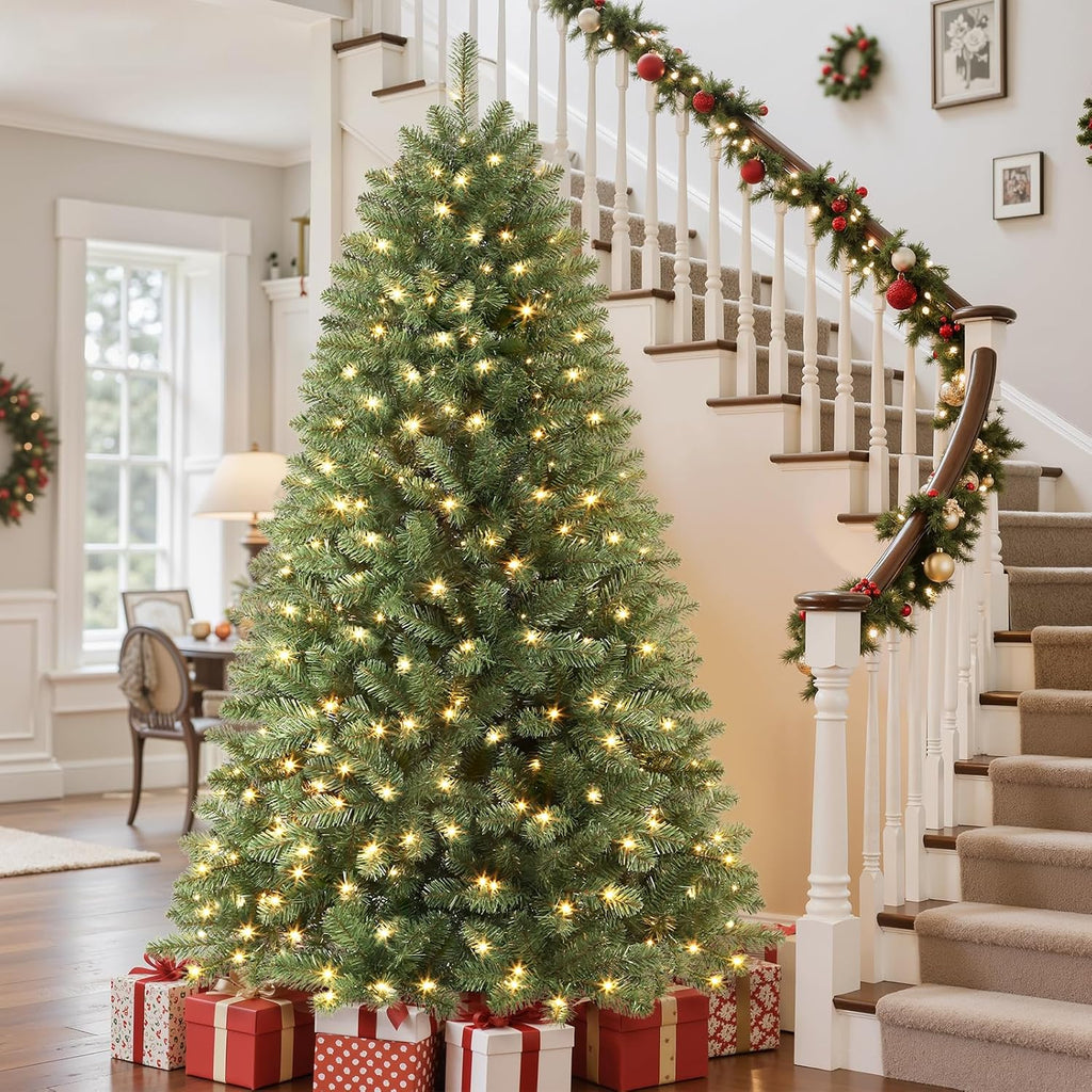 Prelit Artificial Classic Spruce Christmas Tree