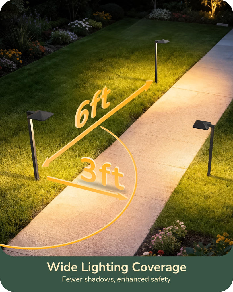 Low Voltage Pathway Lights, LED Landscape Lighting, 4 Pack