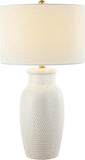SAFAVIEH Lighting Collection Norsi Modern Contemporary Ivory Ceramic 27-inch Bedroom Living Room Hom